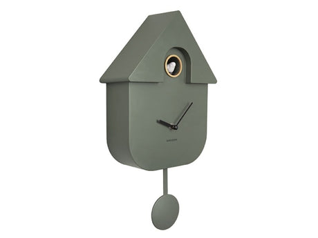 Modern Cuckoo Wall Clock - Jungle Green