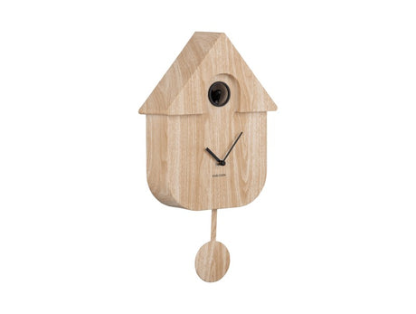 Modern Cuckoo Wall Clock - Light Wood