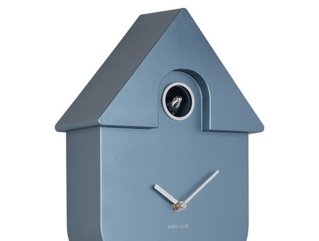 Modern Cuckoo Wall Clock - Metallic Dark Blue