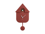 Modern Cuckoo Wall Clock - Red Ochre