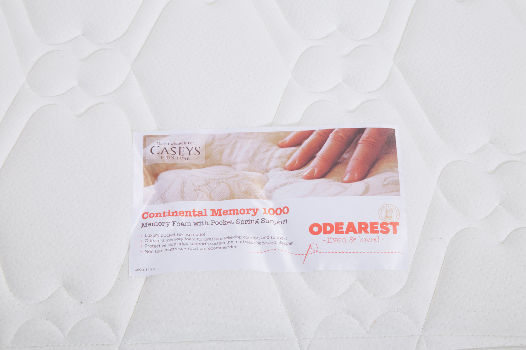 Odearest Caseys Continental Memory 5ft Mattress