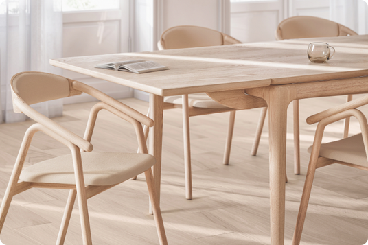 Finch Floating Dining Table - Understanding Natural Materials & Finishes