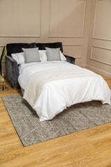 Piper 2 Seater Fabric Sofa Bed Charcoal