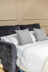 Piper 2 Seater Fabric Sofa Bed Charcoal