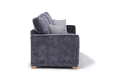 Piper 2 Seater Fabric Sofa Bed Charcoal