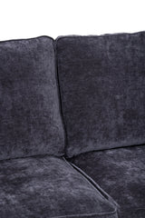 Piper 2 Seater Fabric Sofa Bed Charcoal