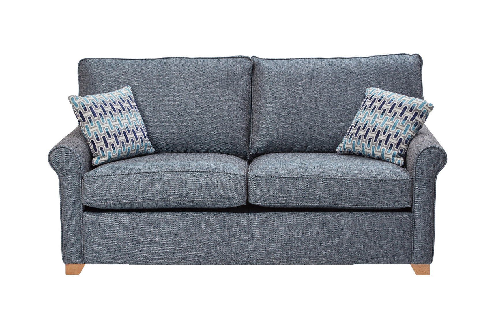 Poppy 3 Seater Fabric Sofa Bed Blue