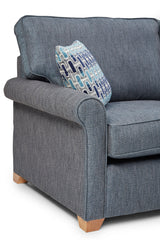Poppy 3 Seater Fabric Sofa Bed Blue
