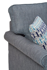 Poppy 3 Seater Fabric Sofa Bed Blue