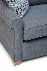 Poppy 3 Seater Fabric Sofa Bed Blue
