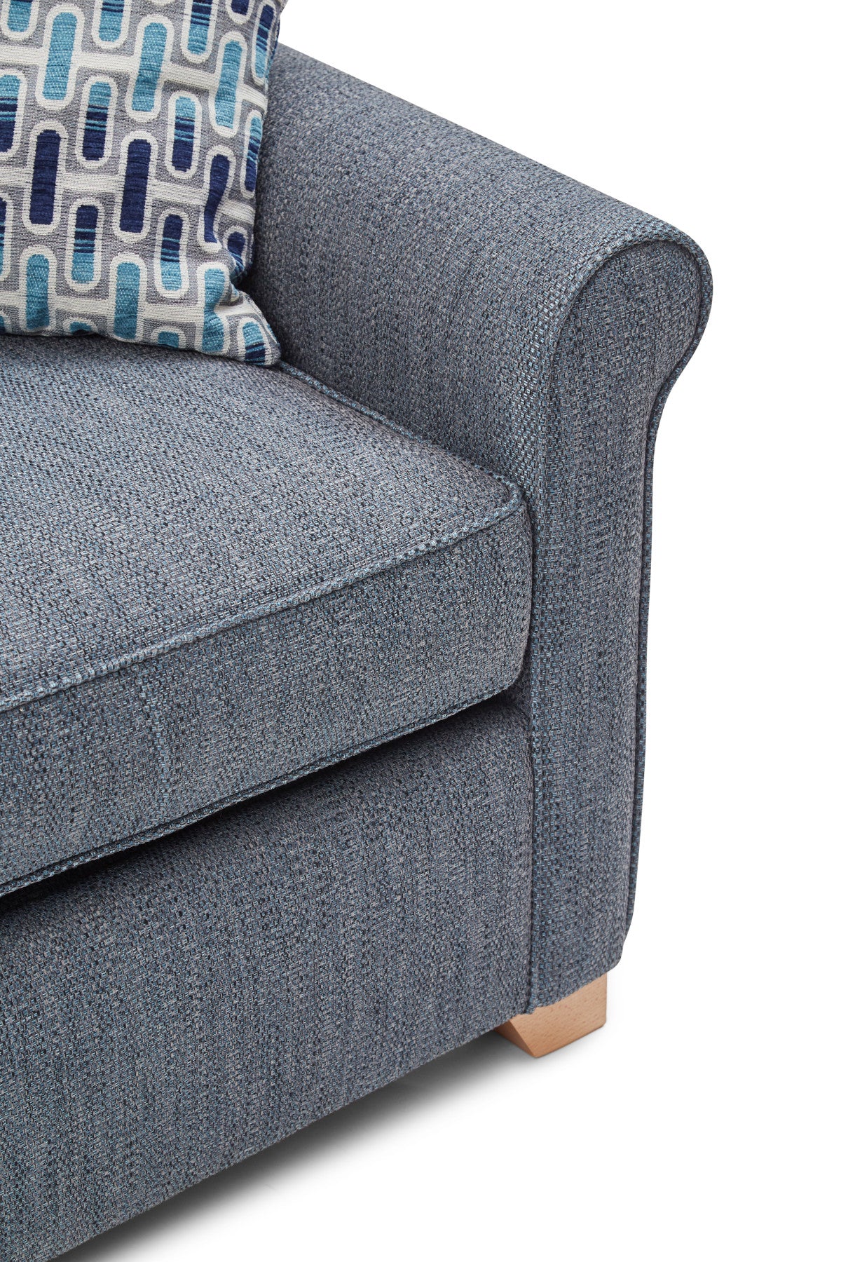 Poppy 3 Seater Fabric Sofa Bed Blue