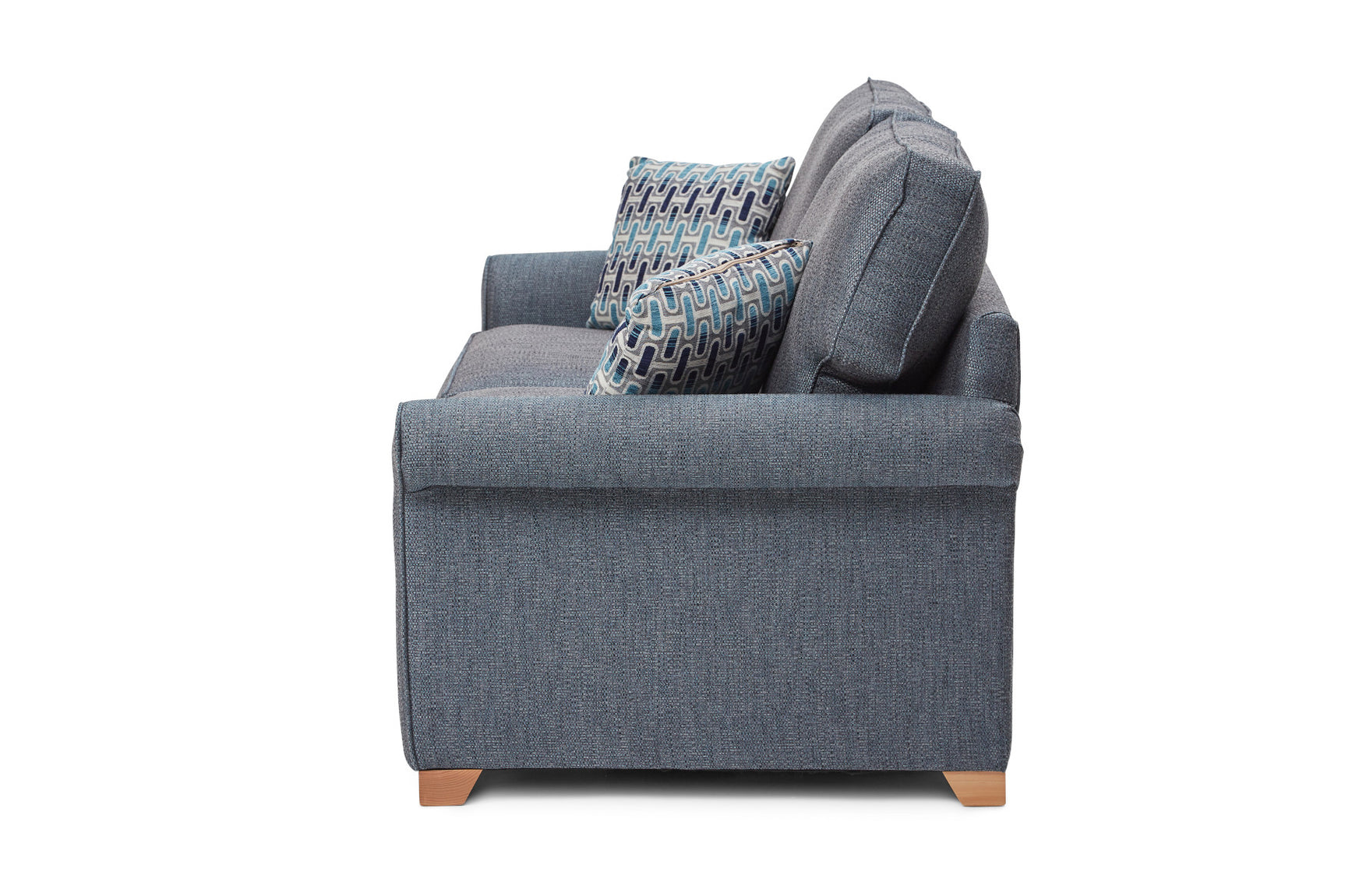 Poppy 3 Seater Fabric Sofa Bed Blue
