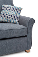 Poppy 3 Seater Fabric Sofa Bed Blue