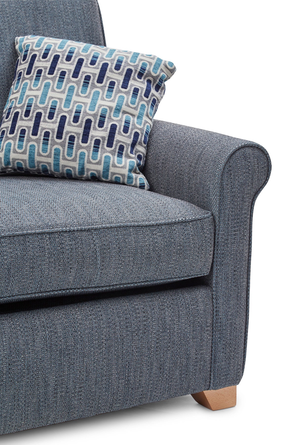 Poppy 3 Seater Fabric Sofa Bed Blue