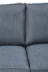 Poppy 3 Seater Fabric Sofa Bed Blue