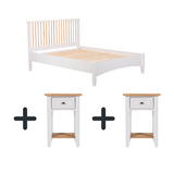 Portland Bedframe and Two Bedside Lockers - Bundle Deal