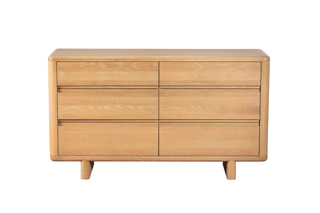Rowan 6 Drawer Wide Chest Oak