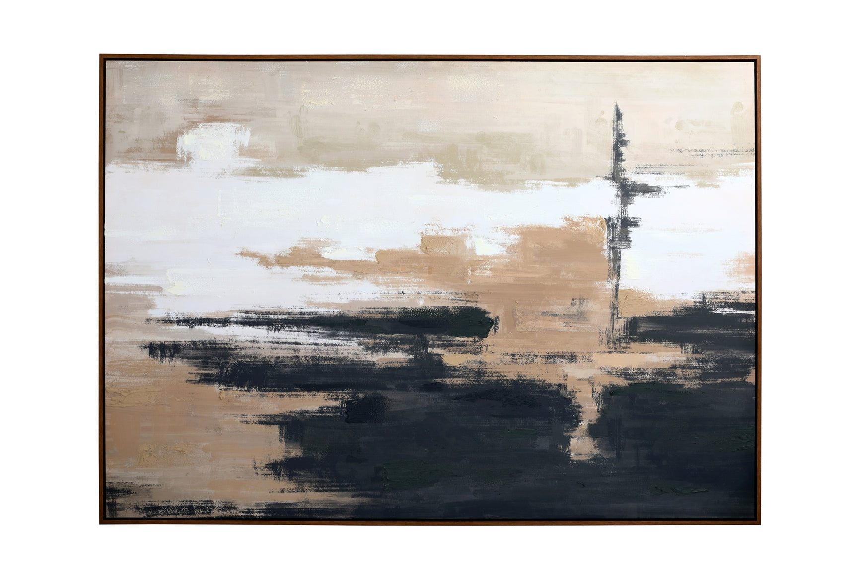 Sable Rise Hand Embellished Canvas Wall Art