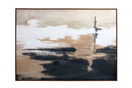 Sable Rise Hand Embellished Canvas Wall Art