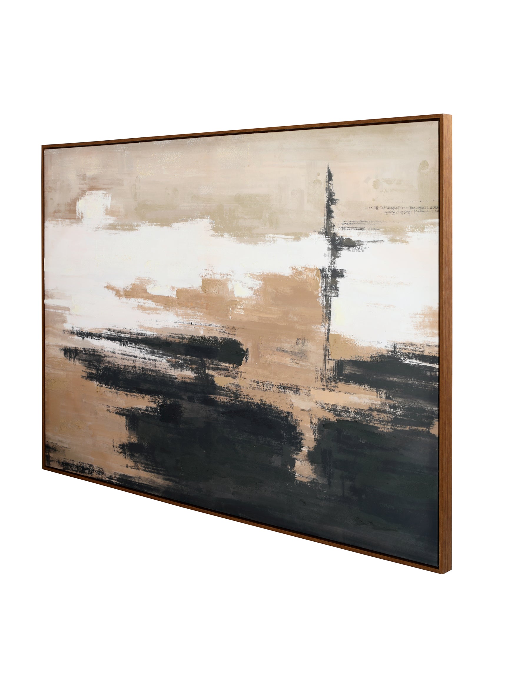 Sable Rise Hand Embellished Canvas Wall Art