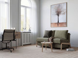Selena 2 Seater Fabric Sofa Bed Olive Green