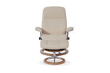 Stressless Consul Cream Large Recliner Chair and Stool