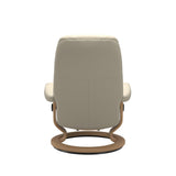 Stressless Consul Cream Medium Recliner Chair and Stool