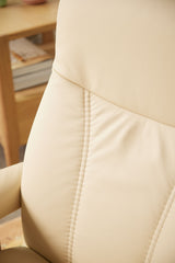 Stressless Consul Cream Medium Recliner Chair and Stool