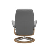 Stressless Consul Wild Dove Large Recliner Chair and Stool