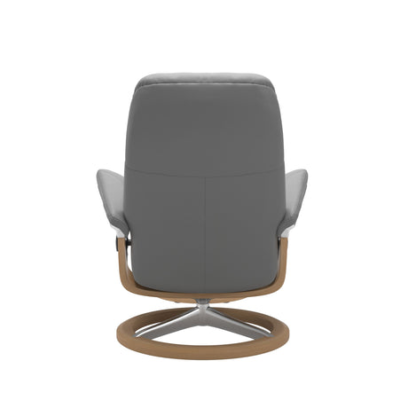 Stressless Consul Wild Dove Large Recliner Chair and Stool