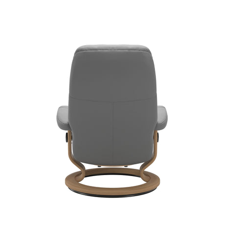 Stressless Consul Wild Dove Small Recliner Chair and Stool