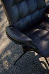 Stressless London Pioneer Recliner Chair & Stool Black