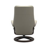 Stressless Paul M Recliner Light Grey Chair and Stool