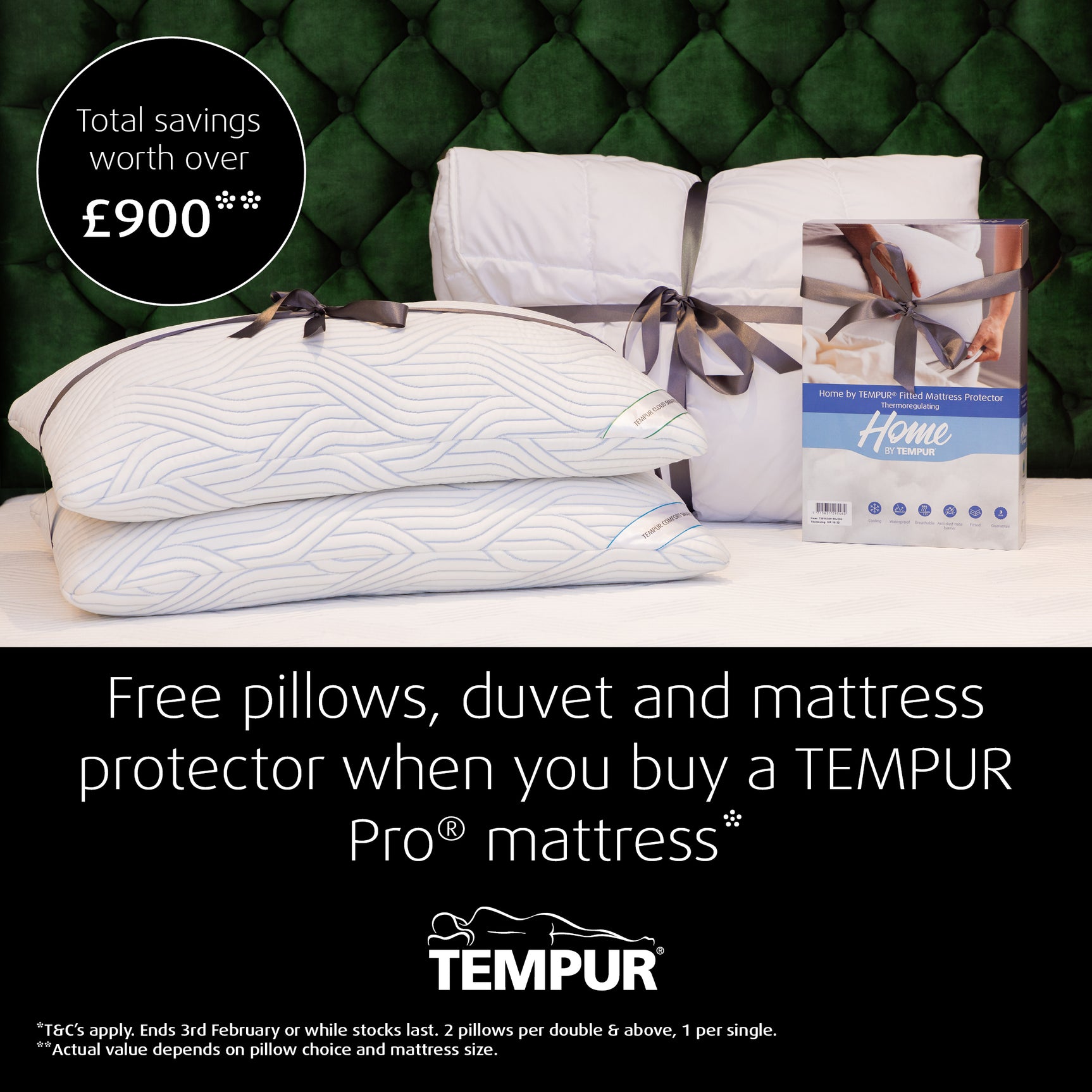 Tempur Pro Plus Smartcool Mattress Medi/Firm