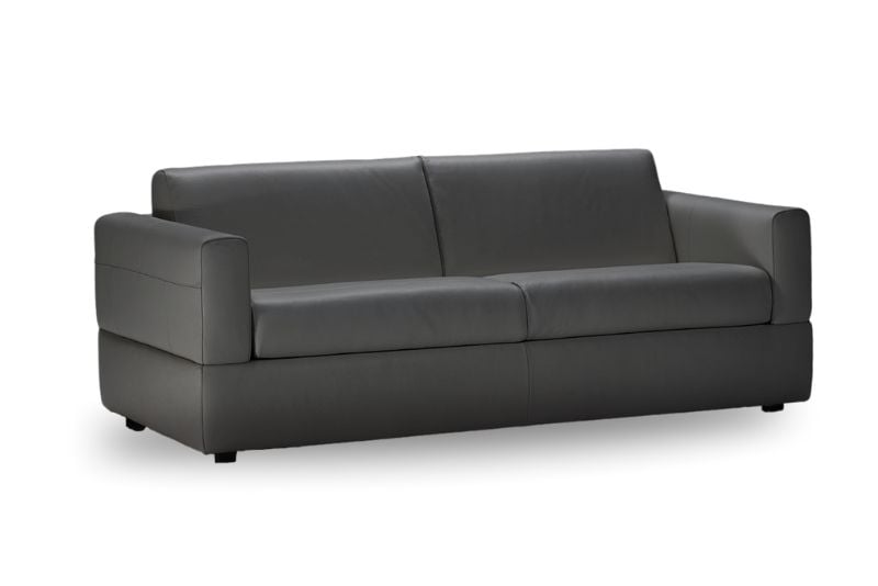 Visconti 3 Seater Leather Sofa Bed Anthracite