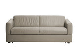 Visconti 3 Seater Leather Sofa Bed Dark Grey
