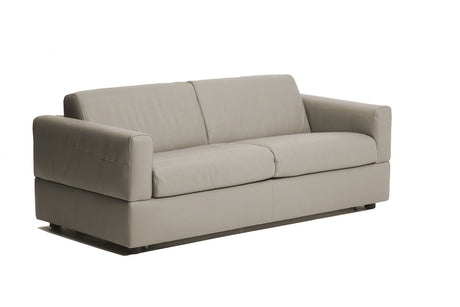 Visconti 3 Seater Leather Sofa Bed Dark Grey