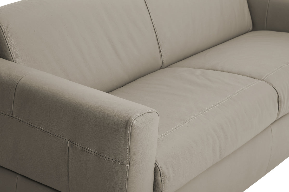 Visconti 3 Seater Leather Sofa Bed Dark Grey