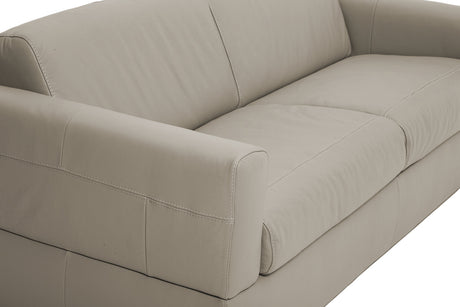 Visconti 3 Seater Leather Sofa Bed Dark Grey