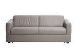 Visconti 3 Seater Leather Sofa Bed Warm Grey