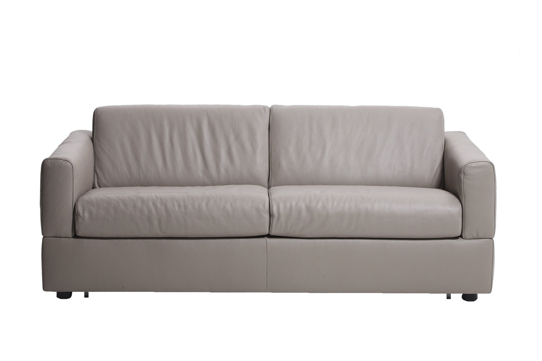 Visconti 3 Seater Leather Sofa Bed Warm Grey