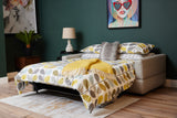 Visconti 3 Seater Leather Sofa Bed Warm Grey