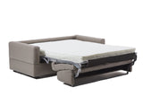 Visconti 3 Seater Leather Sofa Bed Warm Grey