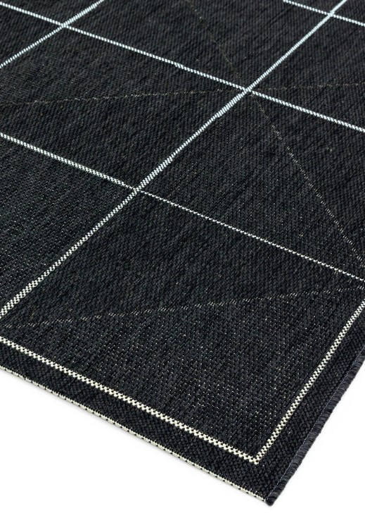 EL Charcoal Check Rug 160x230cm