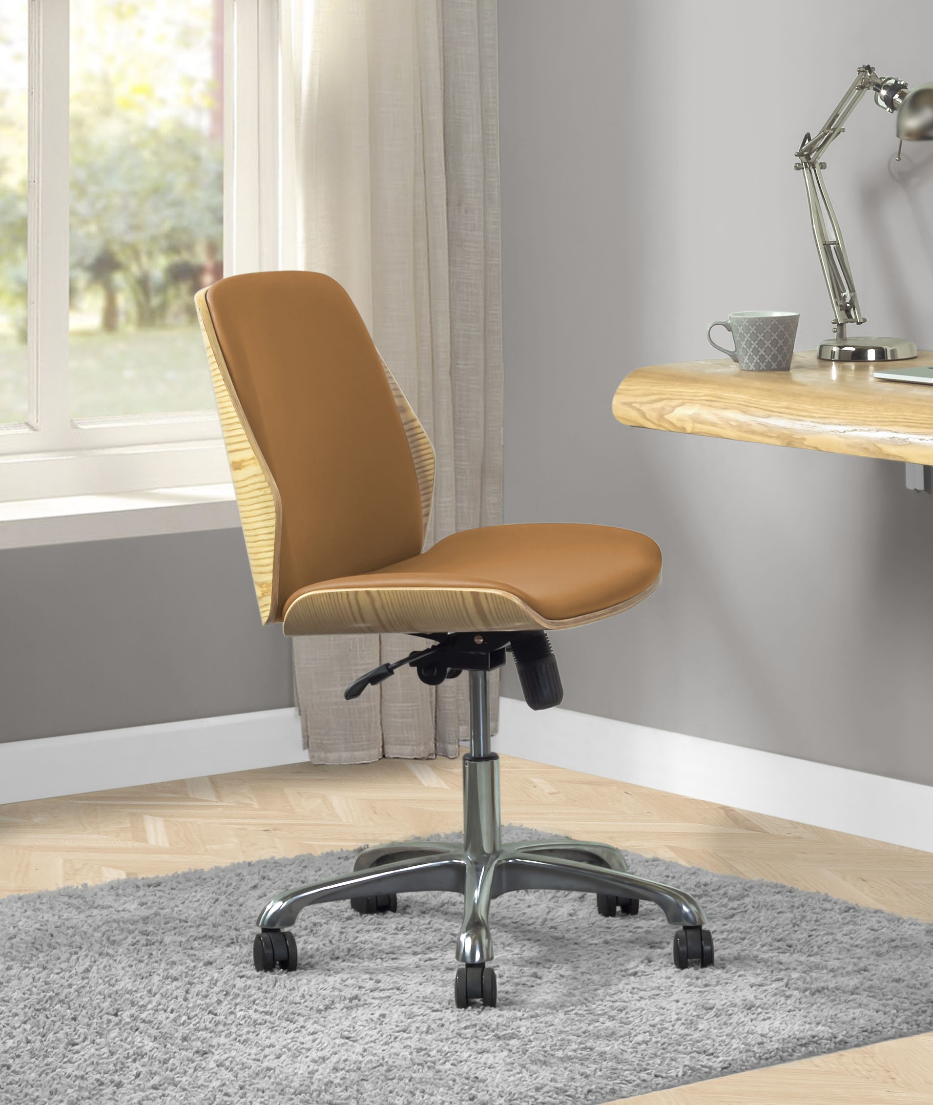 Miami Universal Office Chair Oak/Tan