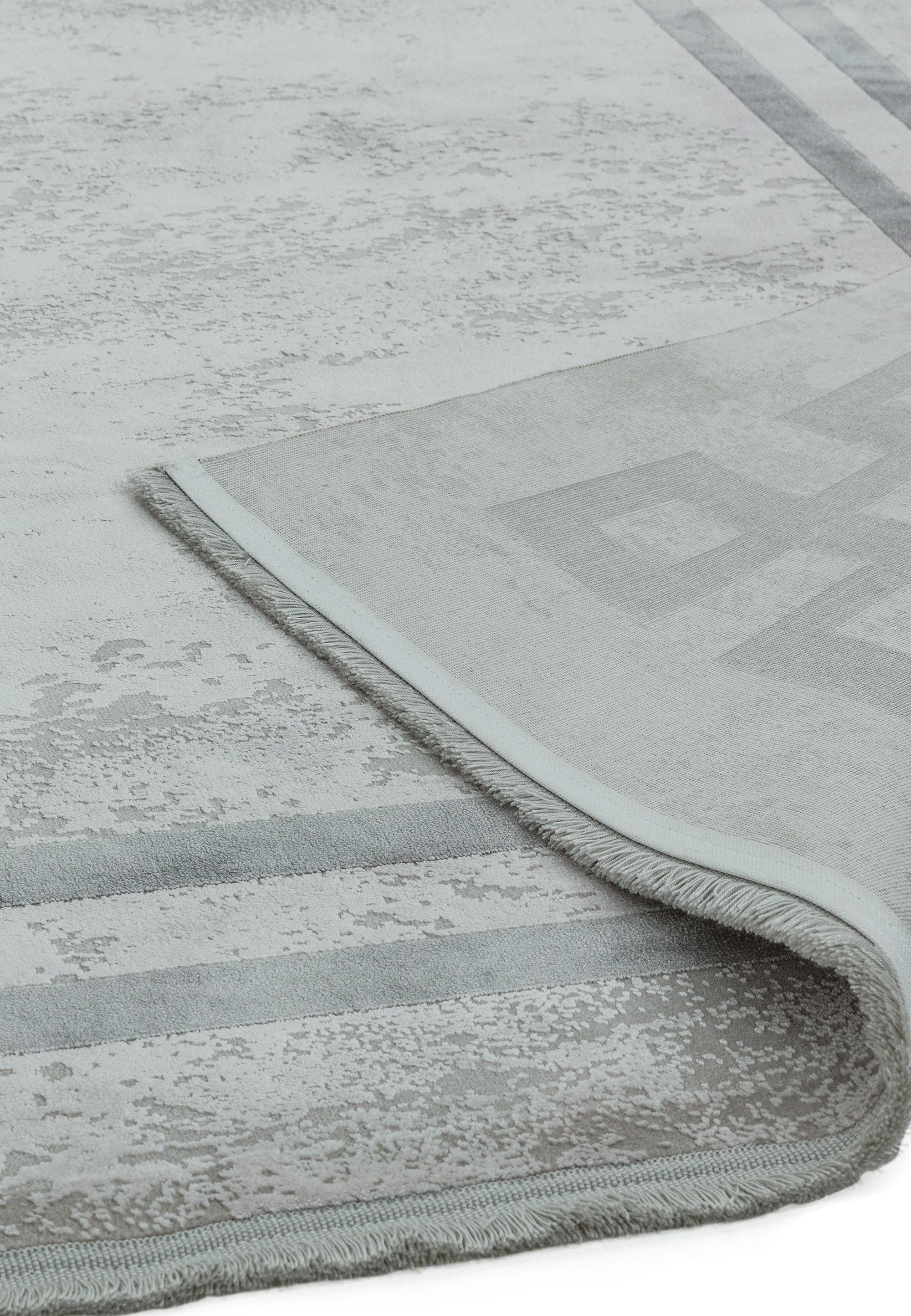 Olympia Rug OL03 Silver Grey Border