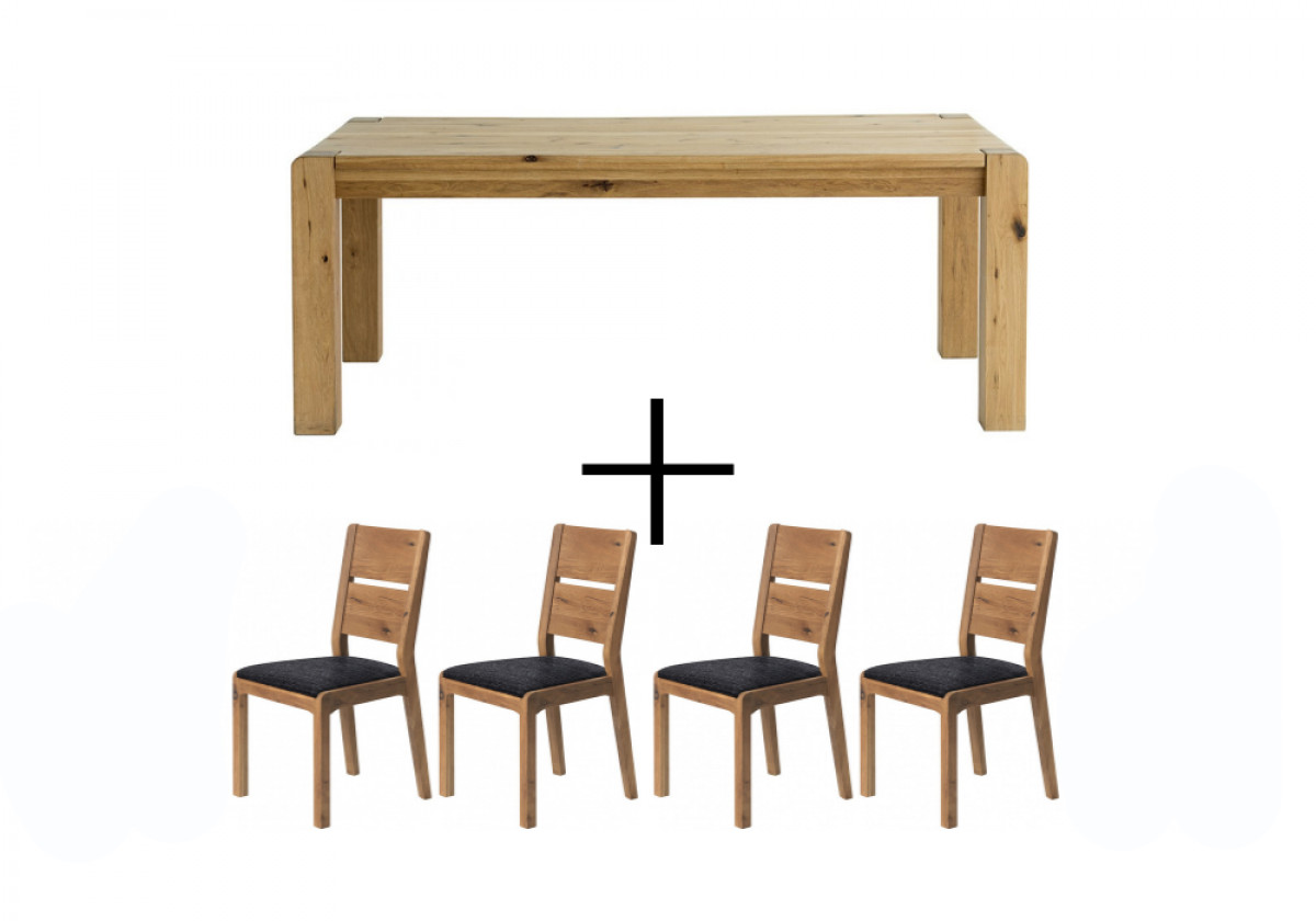 Sicily Dining Bundle (Sicily Dining Table and 4 Chairs)