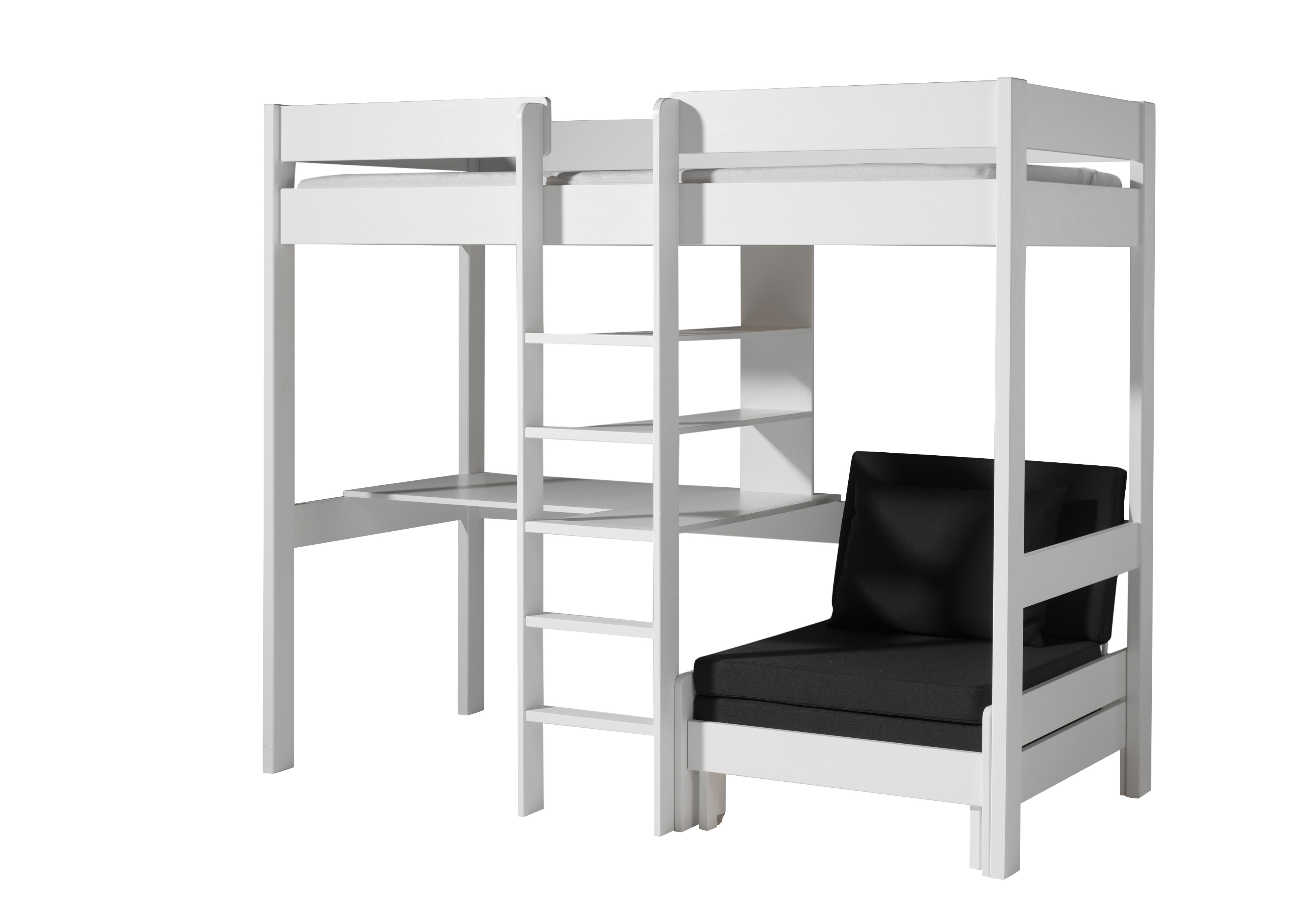 Shiloh Highsleeper with Sofabed White