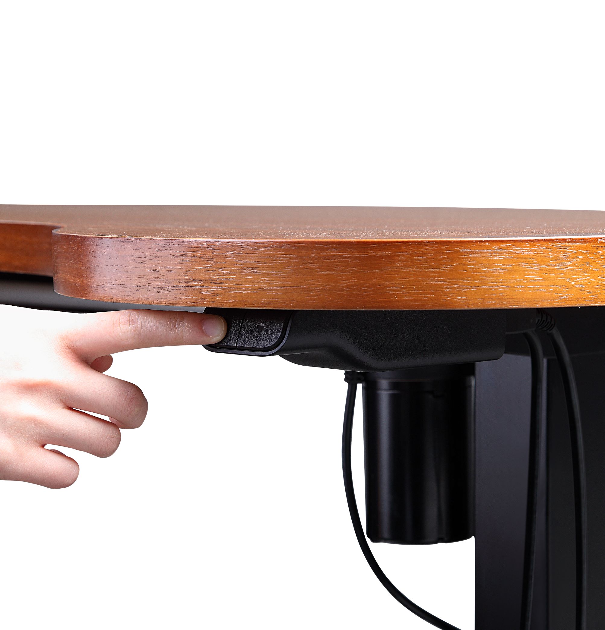 Miami Height Adjustable Desk Walnut/Black