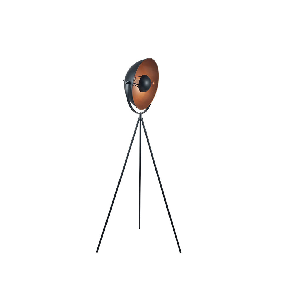 Sona Black and Copper Tripod Floor Lamp